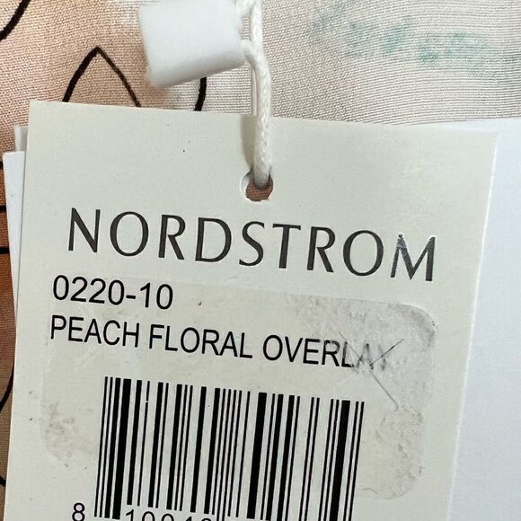 DYVNA Orange/White Floral Silk Bell Sleeve Braided Trim Shift Dress - Picture 11 of 12